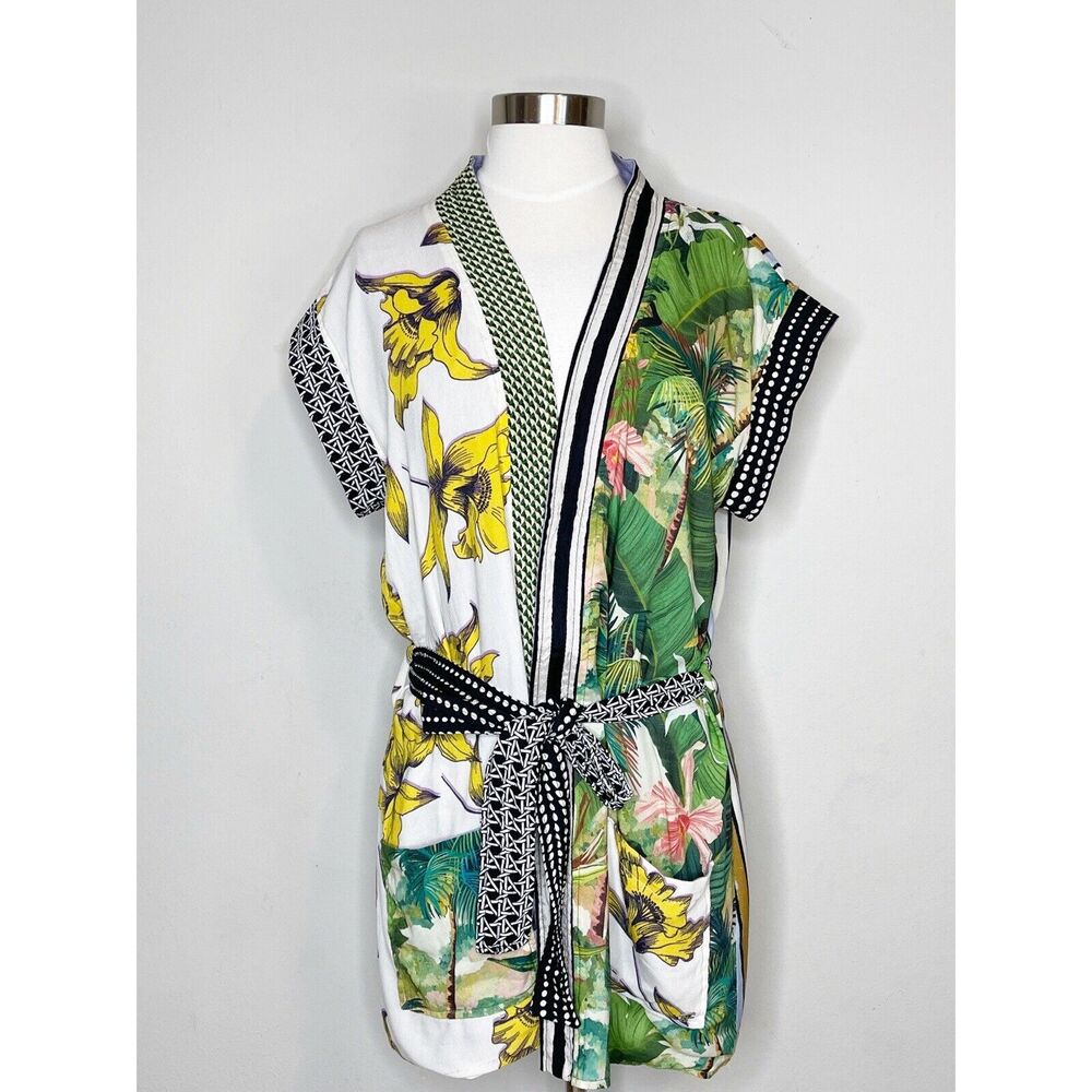 Balkanica Mixed Print Belt Bata Corta Kimono OS